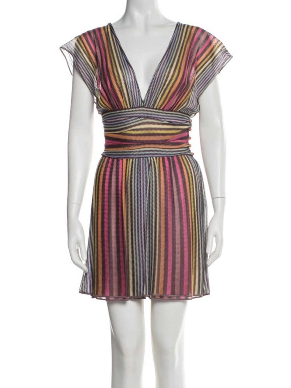 Vintage Missoni V-Neck Mini Dress